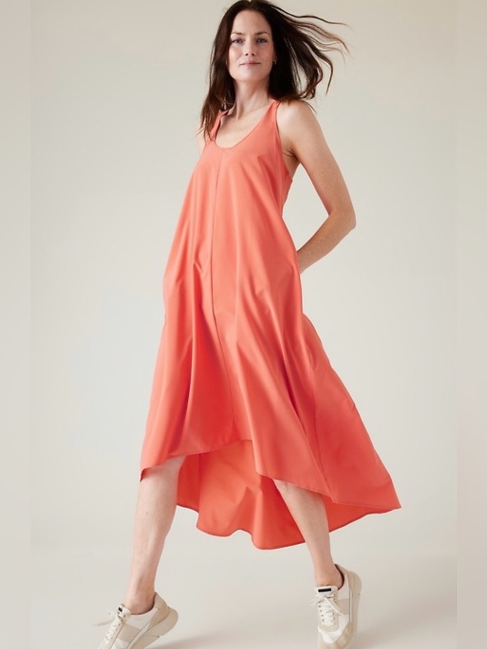 NWOT Athleta Presidio Travel Dress Medium
Coral Orange // Medium Petite